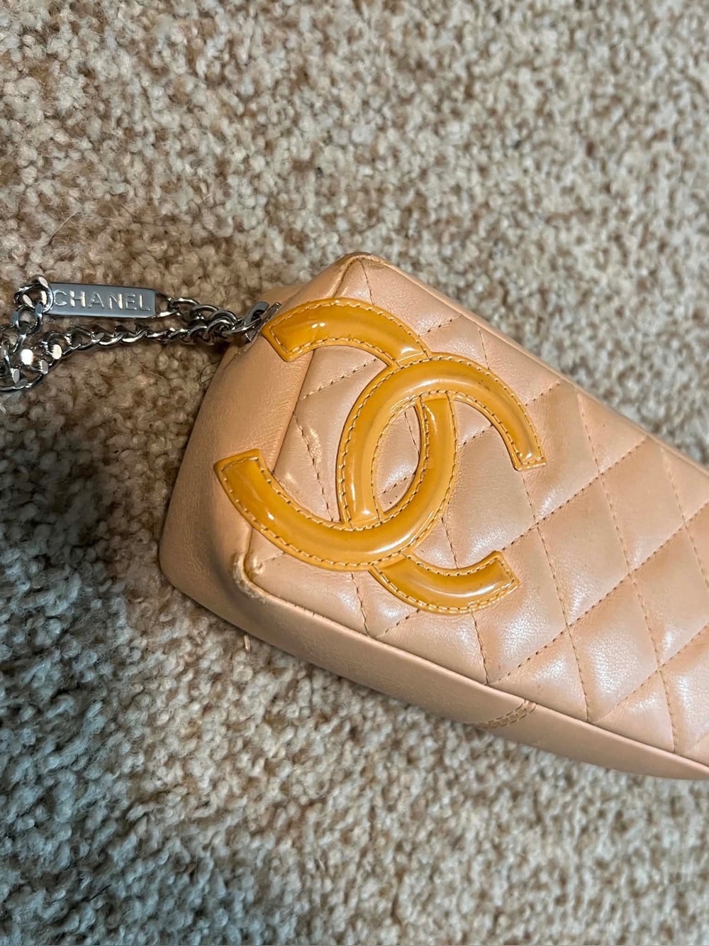 🧡 CHANEL Cambon Line Cosmetic Pencil Pouch Case - Picture 3 of 16